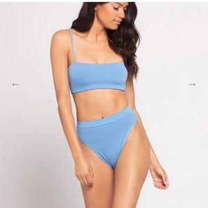 NWT LSpace Crossroads Texture French Bikini Bottom